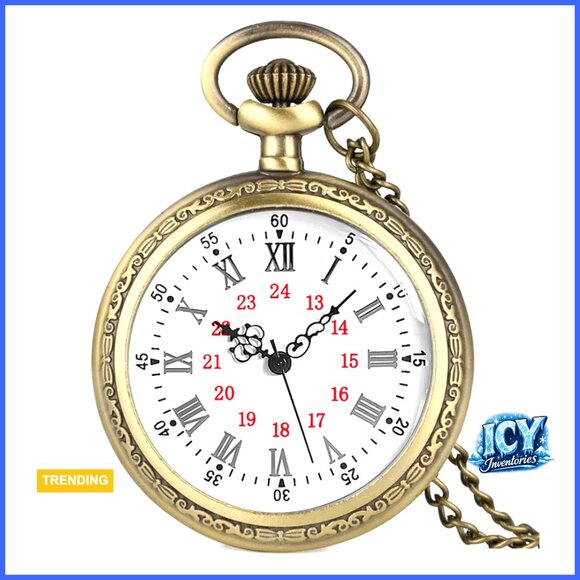 Vintage Quartz Pocket Watch with Chain for Men and Women main image 4